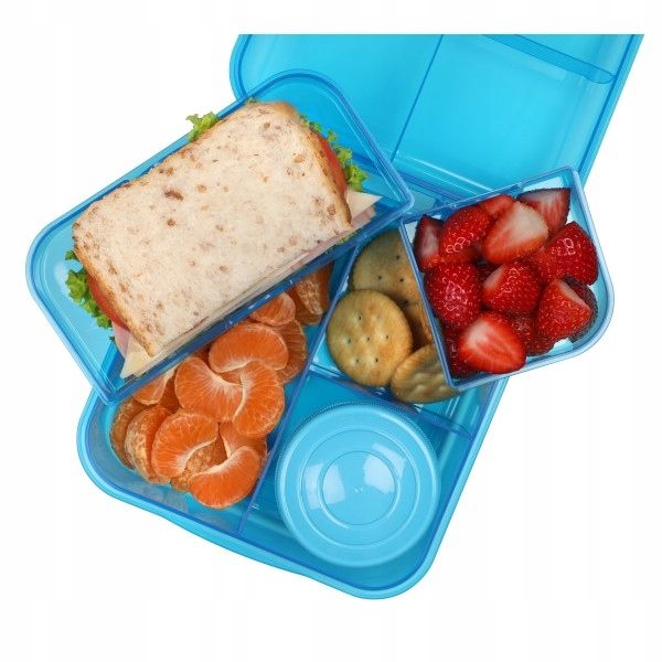 LUNCH BOX ŚNIADANIÓWKA SISTEMA POJEMNIK BOX BENTO 1250ml Z PRZEGRÓDKAMI SOS zdjęcie 3