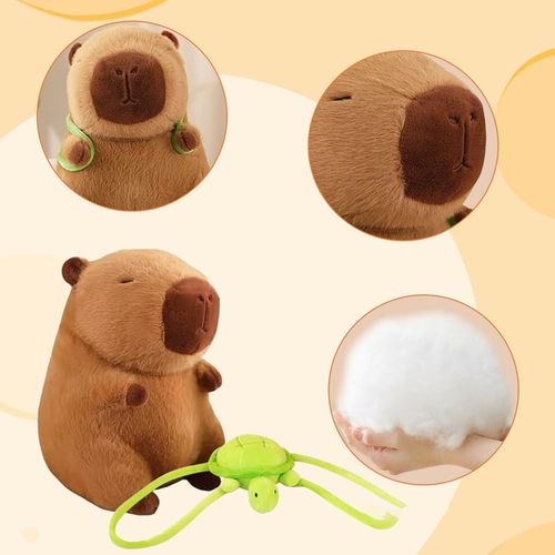 MASKOTKA KAPIBARA PLUSZAK ZABAWKA PLUSZOWA Z PLECAKIEM ŻÓŁWIK BORSUK BÓBR na Arena.pl