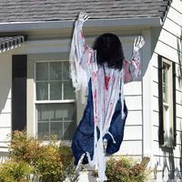 DEKORACJA ZOMBIE HALLOWEEN WSPINACZKA Z KRWIĄ WISZĄCY STRASZNY DUCH DOM