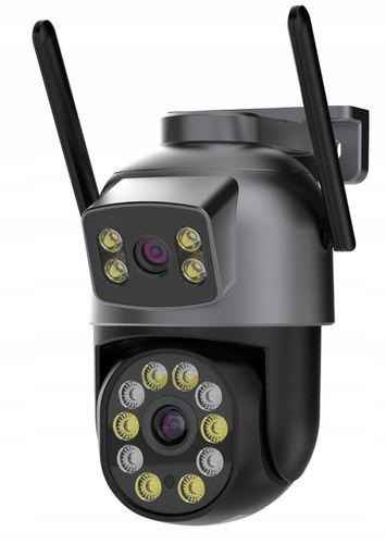 KAMERA ZEWNĘTRZNA OBROTOWA PODWÓJNA IP WiFi HD 5X ZOOM SMART DETEKCJA ALARM na Arena.pl