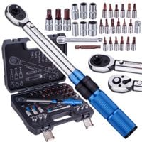 Klucz Dynamometryczny 1/4” 5-25 Nm DWUKIERUNKOWY z Nasadkami 32szt BLOKADA