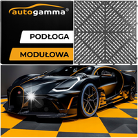 Podłoga modułowa Płytki puzzle 40x40 Garaż Auto Posadzka Warsztat Szary