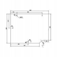 Szyba tylna z rozszczelnieniem Case XL 495, 595, 695, 795, 895, 995, 743