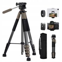 Statyw Fotograficzny Foto 190cm 4kg K&F KF09.155 Uchwyt na Telefon + Pilot