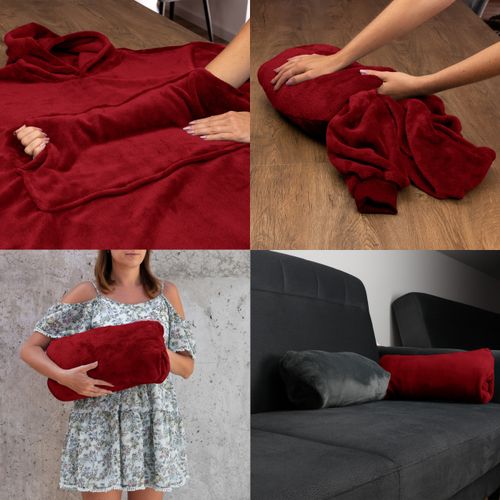 Bluzair - Bluza koc - Bordowy na Arena.pl