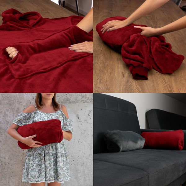 Bluzair - Bluza koc - Bordowy zdjęcie 6