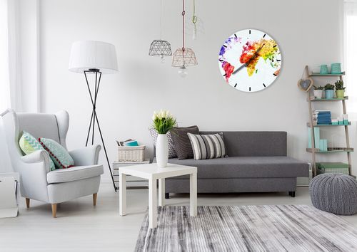 Zegar Ścienny - Mapa Kontynent - 60X60 Cm - C3Ar60X60-2799 na Arena.pl