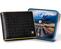 skórzany, ażurowy portfel męski - peterson