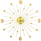 Zegar ścienny, metal, 70 cm, złoty