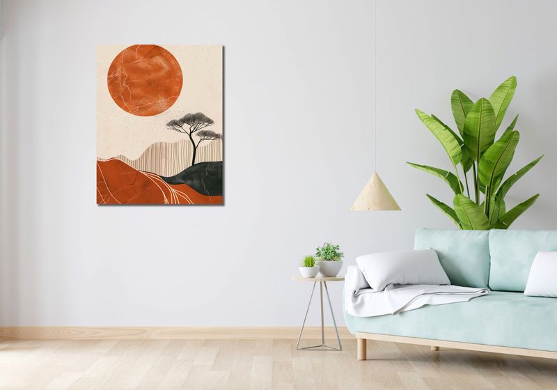 Obraz 70x90cm Afrykański Zachód Słońca zdjęcie 2