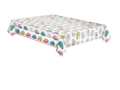 Obrus papierowy Samochody do kolorowania, 120x180 cm na Arena.pl