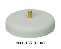 Podsufitka metalowa 1 otwór 135mm kolor biały + mosiądz