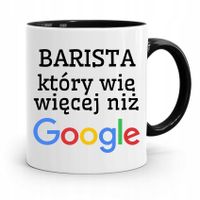 Dla Baristy Baristki Kawiarki Kubek Czarny Prezent Z Nadrukiem Ze Zdjęciem