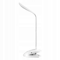 Lampka biurkowa niktrade lampka LED klips biały moc do 3 W