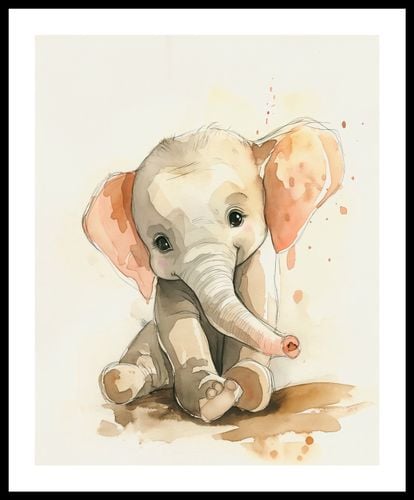 Plakat 40x50cm Siwy Słonik na Arena.pl