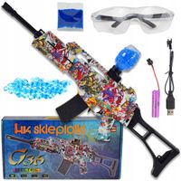 DUŻY KARABIN AUTOMATYCZNY AKUMULATOR ZESTAW KULKI ŻELOWE IMITACJA ZABAWKA