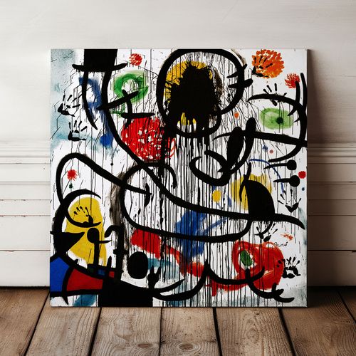 Obraz na płótnie abstrakcja Joan Miro 70x70 cm na Arena.pl