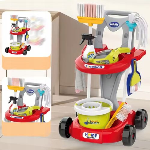 WÓZEK ZESTAW DO SPRZĄTANIA WIADERKO ODKURZACZ MOP DLA DZIECI MATADI na Arena.pl