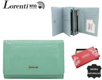 lakierowany portfel damski na karty z zabezpieczeniem rfid protect