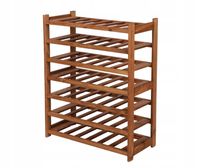 Emaga Regał drewniany LSR na butelki wino 7 półek Br