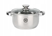 2 x GARNEK ZE STALI NIERDZEWNEJ TRADYCYJNY 16CM Z POKRYWKĄ 1,6L NA INDUKCJĘ