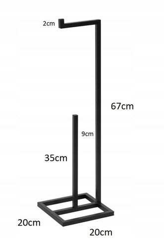 STOJAK LOFT METALOWY UCHWYT NA PAPIER TOALETOWY CZARNY PRODUKT POLSKI na Arena.pl