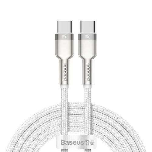 kabel usb-c do usb-c baseus cafule, 100w, 2m (biały) na Arena.pl