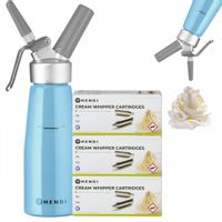 SYFON DO BITEJ ŚMIETANY 0.5L NIEBIESKI + 150 NABOI | HENDI