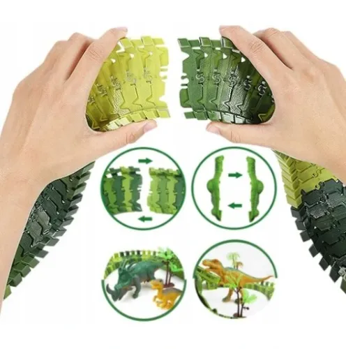 MEGA TOR WYŚCIGOWY DINOZAUR PARK MAGIC TRACK 270el na Arena.pl