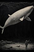 Plakat 53x81cm Biały Wieloryb