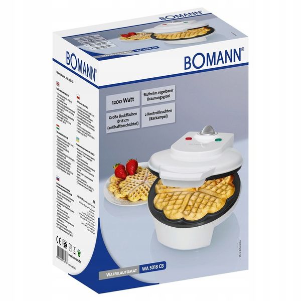 GOFROWNICA BOMANN WA 5018 CB BIAŁA 1200 W zdjęcie 4