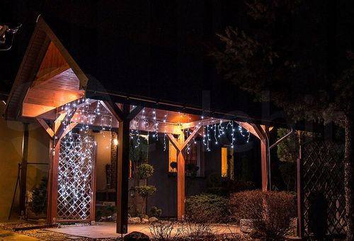 Lampki Choinkowe Sople 500LED 18M Białe Zimne CH34 EUROHIT Christmas na Arena.pl