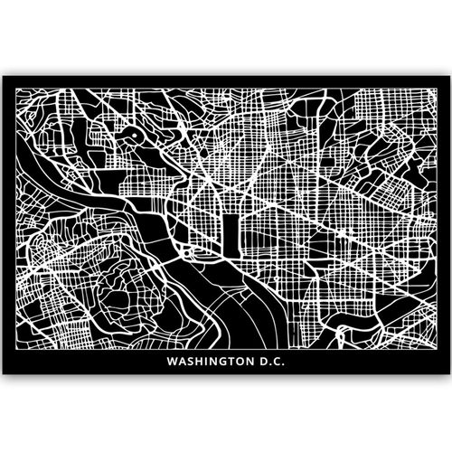 Deco Panel, Plan miasta Waszyngton 60x40 na Arena.pl