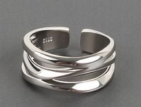 Srebrny Pierścionek potrójna obrączka srebro