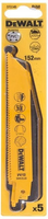 DEWALT BRZESZCZOT DO PIŁY SZABLASTEJ 152x2,5mm DREWNO Z GWOŹDZIAMI /5szt
