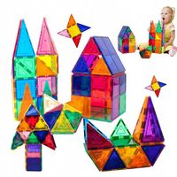 34EL. KLOCKI MAGNETYCZNE KONSTRUKCYJNE EDUKACYJNE UKŁADANKA ZABAWKI