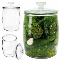 SŁÓJ SZKLANY POJEMNIK 4L SŁOIK NA OGÓRKI KUCHENNY OZDOBNY Z POKRYWĄ
