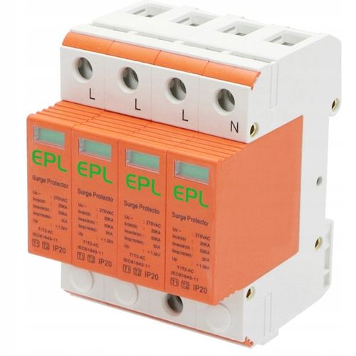 OGRANICZNIK OCHRONNIK PRZEPIĘĆ PRZEPIĘCIOWY 3-FAZ B+C T1 T2 4P 5kA AC na Arena.pl
