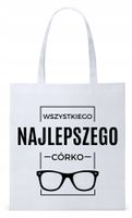 Dla Córki Córeczki Prezent Torba Eco Biała Shopper Z Nadrukiem Ze Zdjęciem