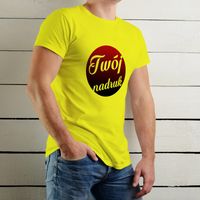 Żółta, bawełniana koszulka z Twoim nadrukiem XS