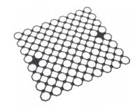 Mata kratka do zlewu tworzywo miękka prostokątna grafitowy szary ciemny