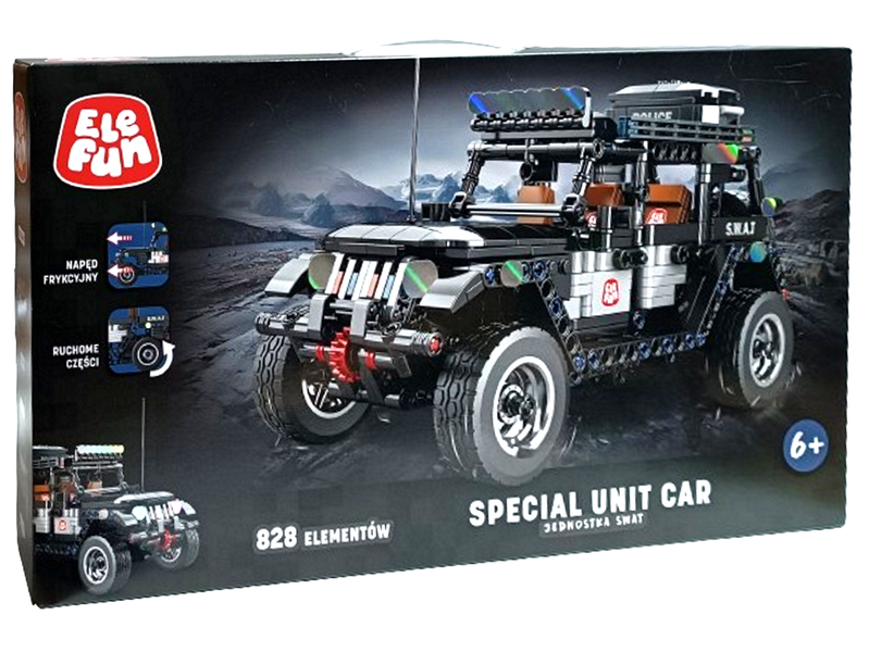 Klocki Elefun Special Unit Car - Jednostka SWAT zdjęcie 1