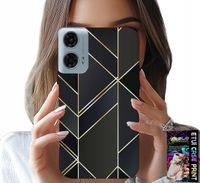 ETUI DO MOTOROLA MOTO G35 - ZŁOTE RAMKI, ELEGANCKIE WZORY + SZKŁO