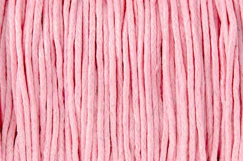 SZNUREK bawełniany woskowany 1mm jasny róż 20-30m zdjęcie 2