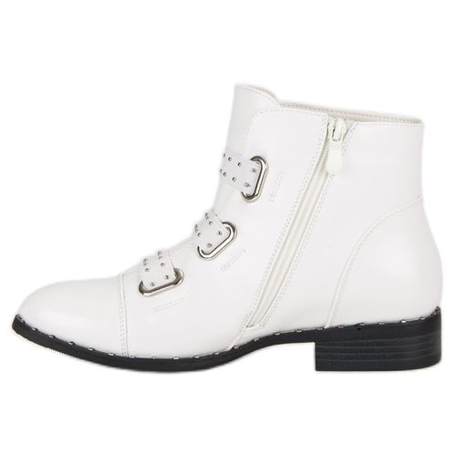 Białe botki na suwak r.36 na Arena.pl