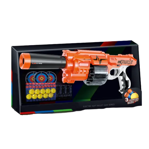 Duży Pistolet Karabin Na Pociski Piankowe Strzałki Tarcze Magazynek Automat na Arena.pl