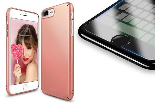 ETUI RINGKE SLIM IPHONE 8/7 PLUS + SZKŁO 3MK FG na Arena.pl
