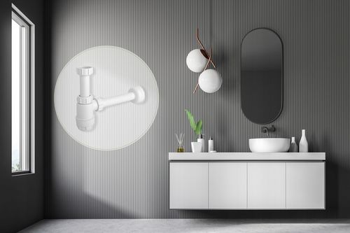 Syfon Umywalkowy Butelkowy Biały Niski Mcalpine na Arena.pl