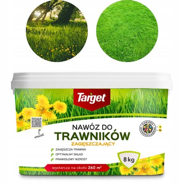 Nawóz Do TRAWY Trawnika Zagęszczający z Mikroskładnikami Target 8 kg zdjęcie 2