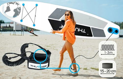 Stabilna DESKA SUP 320CM nadmuchiwana BEZPIECZNA zestaw + krzesełko na Arena.pl